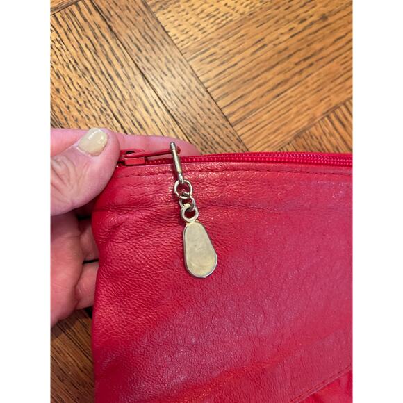 Vintage 1990’s red leather clutch - Picture 3 of 5